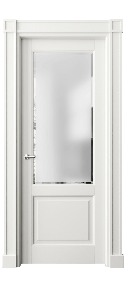 Дверь межкомнатная Тоскана Плано 6302 Матовый серый Сатинированное стекло с фацетом Гладкие пилястры с квадратными розетками МСР Цена 129639 ₽ Наличники уже входят в базовый комплект. Фабрика дверей Волховец 8 (800) 551 43 19 Межкомнатная дверь Тоскана Плано 6302 Матовый серый Сатинированное стекло с фацетом Цена 129639 ₽ | Volhovec