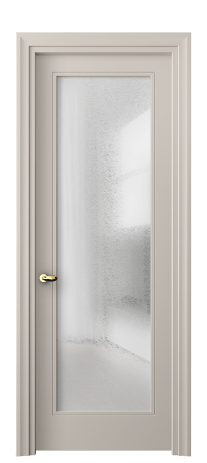 Межкомнатная дверь Esse 8502 Матовый светло-бежевый Фактурное стекло "Лёд", триплекс Цена 76299 ₽ | Volhovec