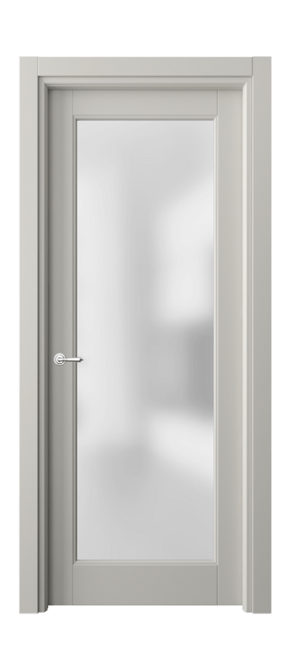 Межкомнатная дверь Тоскана Ромбо 6300 Матовый тёплый серый Сатинированное стекло Цена 92299 ₽ | Volhovec
