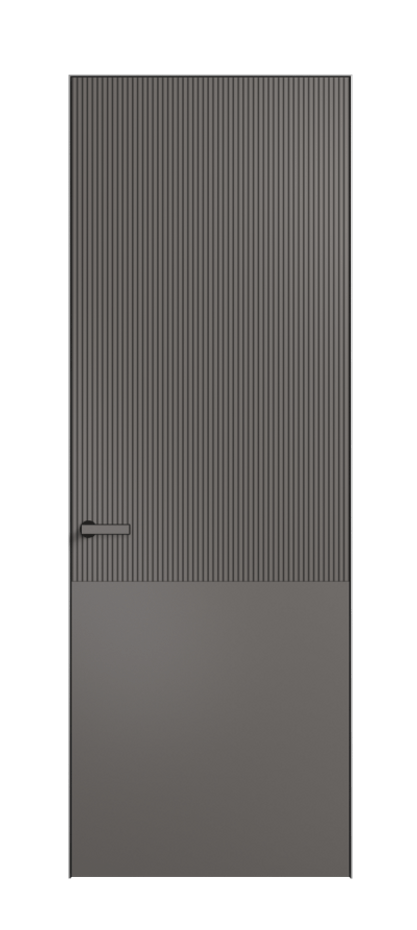 Дверь межкомнатная Вельвет АКП 8205 Матовый классический серый. Скрытый короб Черный Цена 59344 . Фабрика дверей Волховец 8 (800) 551 43 19 Межкомнатная дверь Вельвет АКП 8205 Матовый классический серый. Цена 59344 | Volhovec