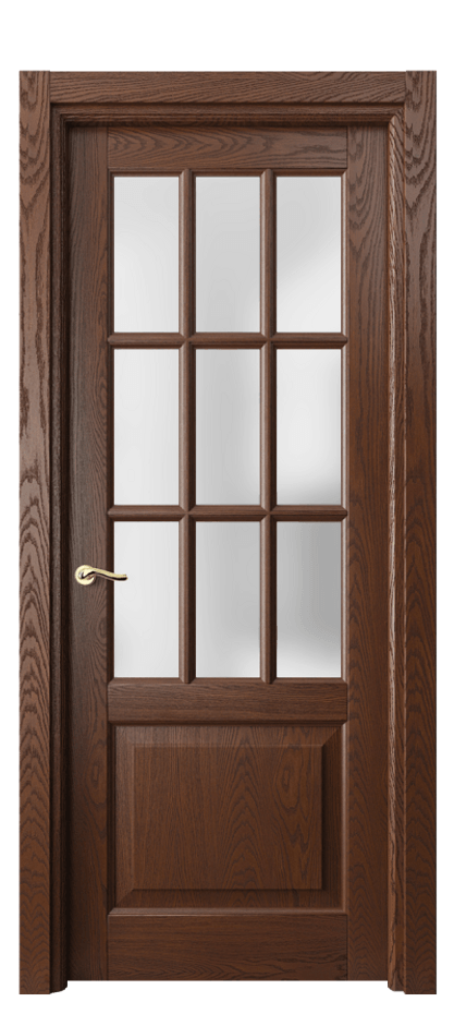 Межкомнатная дверь Lignum 0748 Дуб коньячный брашированный Сатинированное стекло Цена 173299 ₽ | Volhovec