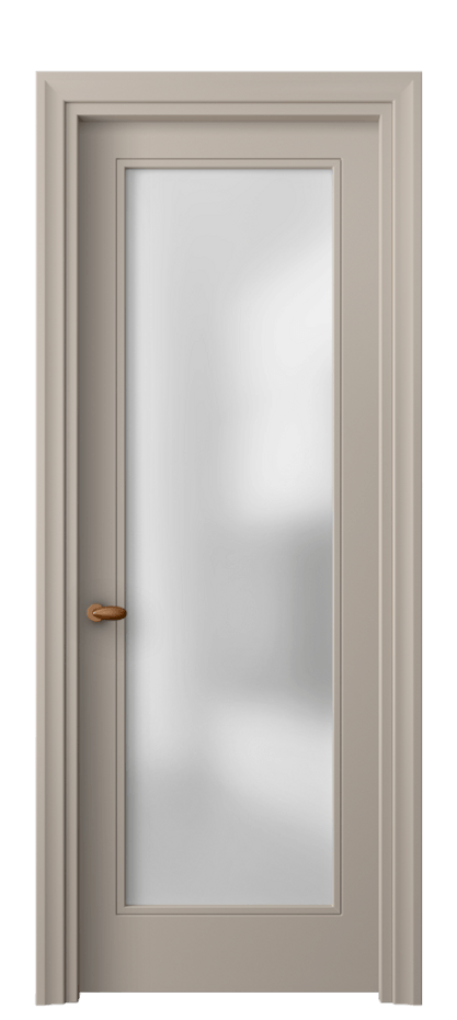 Межкомнатная дверь Эссе 8502 Матовый бисквитный Сатинированное стекло Цена 57099 ₽ | Volhovec