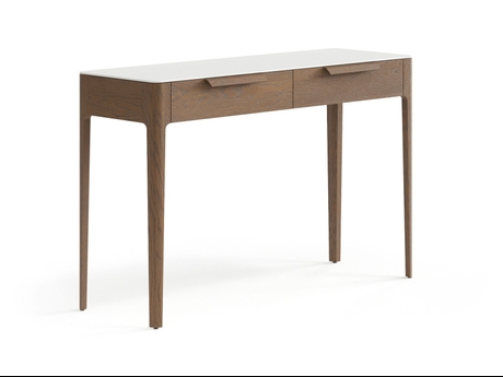 Мебель Консоль Piega 2 ящика. Цвет Дуб туманный матовый. Материал Массив дуба матовый. Коллекция Консоль Piega 2 ящика. Картинка.