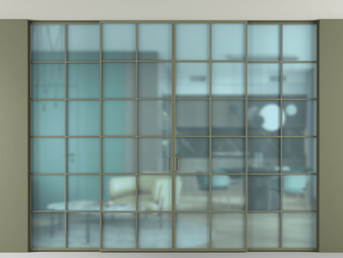 Перегородка Формато внутри проёма скрытое крепление в потолок 4 створки АЛПР 040.05 Алюминий оливковый тёмный Сатинированное голубое стекло, триплекс. Цена 466270 ₽ 1. Полотно 4 шт. (800/2100 мм)
2. Комплект установки раздвижной системы
3. Базовый комплект фурнитуры
4.Ручка Рондо. Фабрика дверей Волховец 8 (800) 551 43 19 Перегородка Формато внутри проёма скрытое крепление в потолок 4 створки АЛПР 040.05 Алюминий оливковый тёмный Сатинированное голубое стекло, триплекс Цена 466270 ₽ | Volhovec