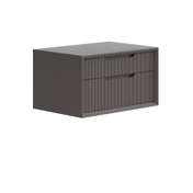 Тумба подвесная прикроватная Velvet 2 ящика Матовый антрацит