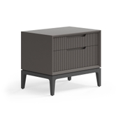 Тумба прикроватная Velvet 2 ящика Матовый антрацит