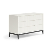 Комод Velvet 3 ящика Матовый молочно-белый