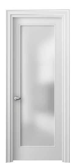 Дверь межкомнатная 8502 МБЛ САТ. Цвет Матовый белоснежный. Материал Гладкая эмаль. Коллекция Эссе. Картинка.