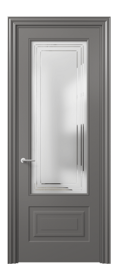Межкомнатная дверь 8442 МКЛС Сатин с гравировкой Mascot. Цвет Матовый классический серый. Материал Гладкая эмаль. Коллекция Маскот. Фото. Дверь межкомнатная 8442 МКЛС Сатин с гравировкой Mascot. Цвет Матовый классический серый. Материал Гладкая эмаль. Коллекция Маскот. Картинка.