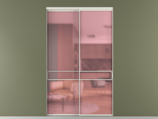 Перегородка Formato внутри проёма 2 створки