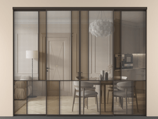 Перегородка Mosaic внутри проёма 4 створки