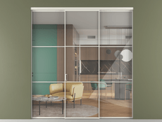 Перегородка Формато внутри проёма 3 створки