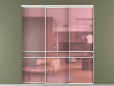 Перегородка Formato внутри проёма 3 створки с синхронным механизмом