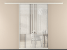 Перегородка Мозаик вдоль стены 2 створки